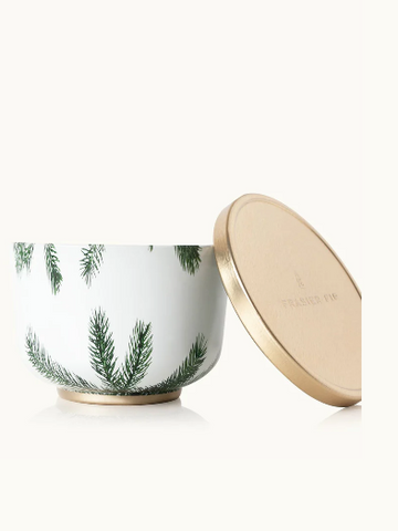 Frasier Fir Candle Tin with Gold Lid