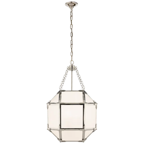 Visual Comfort Morris Small Lantern, Gilded Iron / Clear Glass