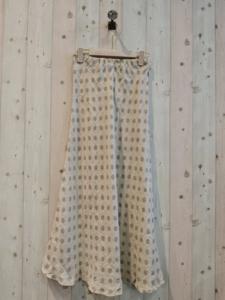 Linen Polka Dot Skirt