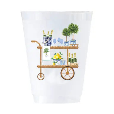 In Stock Bar Cart Shatterproof Cups