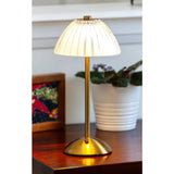 Fancy Shade Led Table Light- Gold/ White