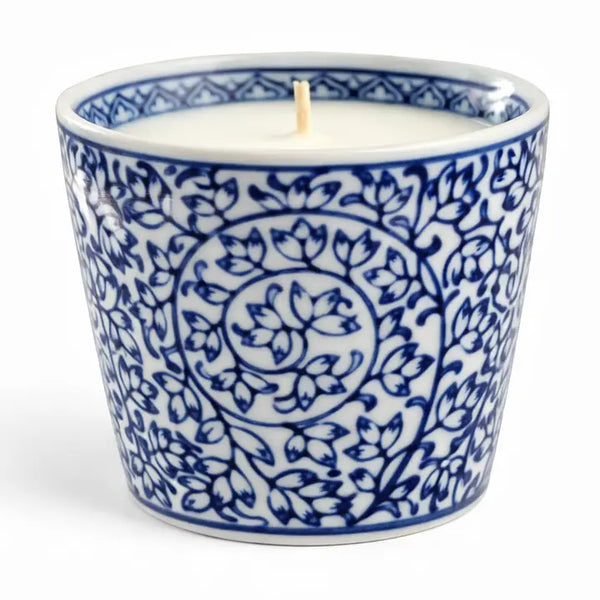 Blue Vine Chinoiserie Candle - Beachwood