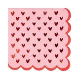 Scalloped Hearts Cocktail Napkin