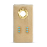 Triple Cz Bar Studs