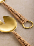 Helsinki Rattan Salad Servers