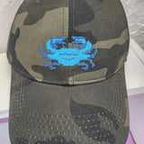 Blue Crab Needlepoint Hat