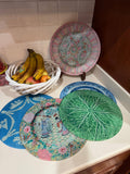 Grandmillennial China Plate Cutting Board: Reticulated Rose Medallion