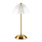 Fancy Shade Led Table Light- Gold/ White