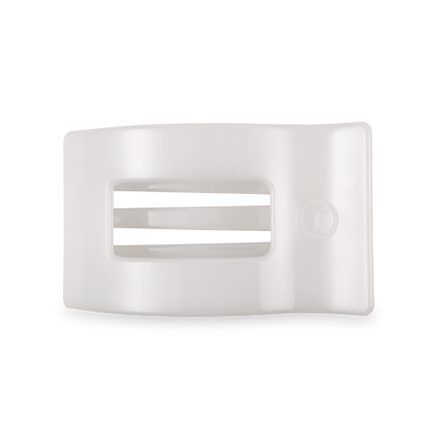 Flat Rectangle Hair Clip | Medium | Coconut White