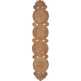 Connected Jute Circles Table Runner