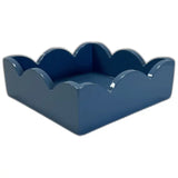 Scalloped Napkin Holder | Navy Blue
