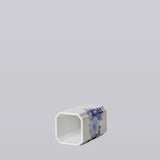 1920s Blue and White Porcelain Peony Square Vase