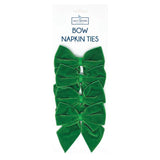 Velvet Bow Napkin Ties | Set of 4