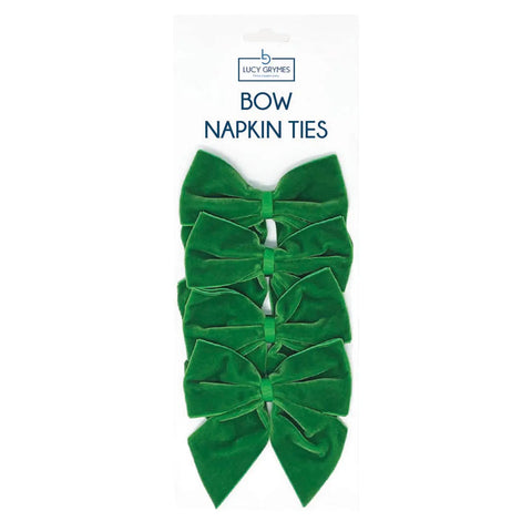 Velvet Bow Napkin Ties | Set of 4