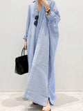 Stripped Oversized Maxi Dress
