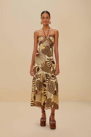 Shell Mix Sand Maxi Dress Sleeveless