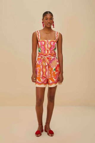 Spring Affair Beige Romper