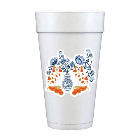 Staffordshire Dogs Full Color Foam Cups