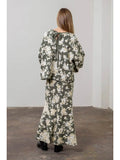 Jacquard Floral Printed Sweater