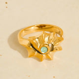 Vino 18K Gold Non-Tarnish Seashell Statement Ring