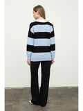 Stripe Collared Pullover Polo Sweater