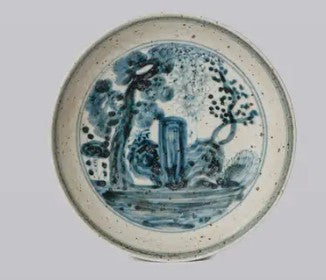 Small Blue and White Porcelain Three Friends Dish
