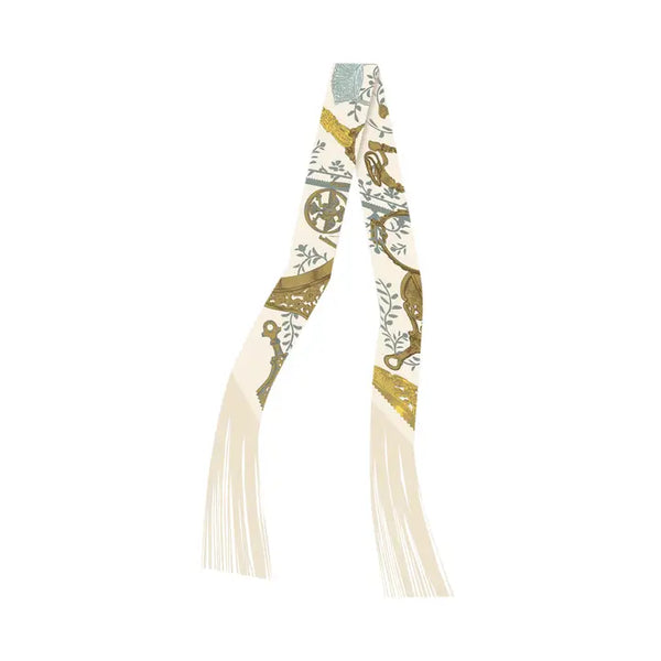 Frilly Scarf with Fringe - L
