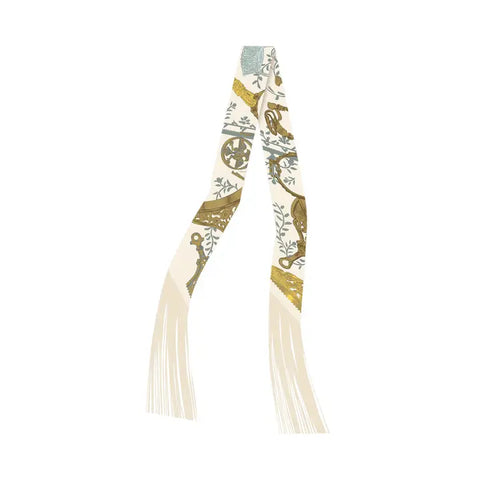 Frilly Scarf with Fringe - L