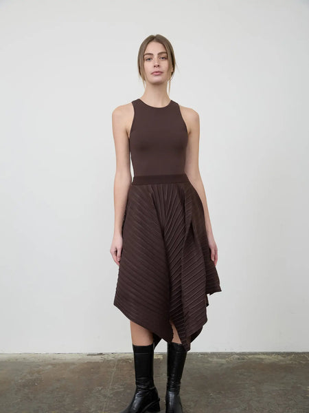 Sleeveless Asymmetric Midi Dress