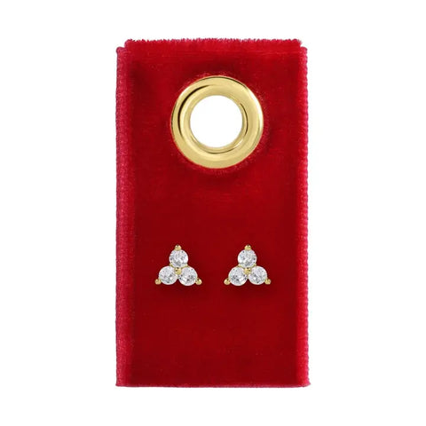 Delicate Triple Cluster Stud