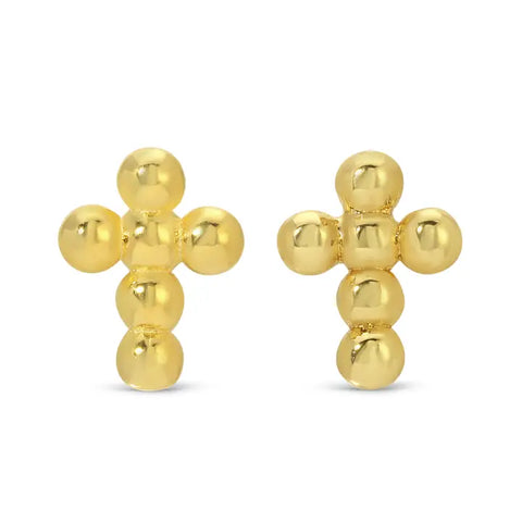 Petite Dot Cross Studs