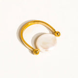 Déodat 18K Gold Non-Tarnish Baroque Pearl Ring