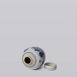 Porcelain Mini Bird and Flower Round Jar