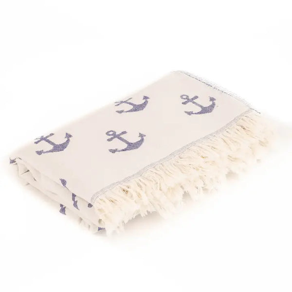 Turkish Beach Towel - Double Sided Anchor Towels
