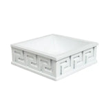 Greek Key Napkin Holder | White