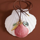Sassari 18K Gold Non-Tarnish Coastal Shell Charm Necklace