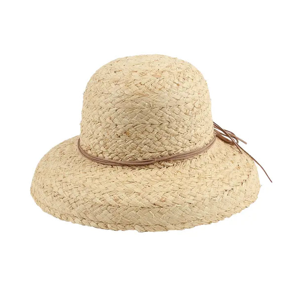 Raffia Wide Braid Bucket Hat