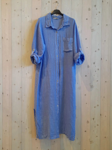 Linen Long Button Down Dress
