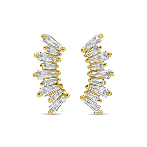 Curved Baguette Studs