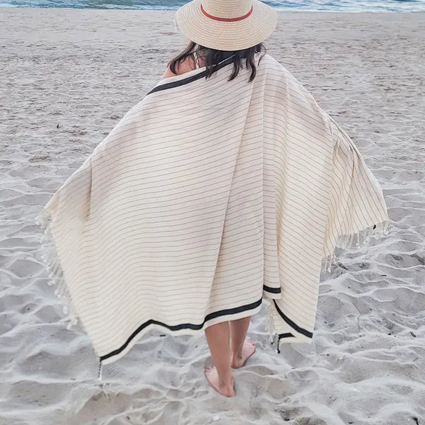 St. Tropez Beach Towel - Flatwoven Sand Free Turkish Towel