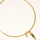 Francine 18K Gold Non-Tarnish Boho Fish Charm Choker