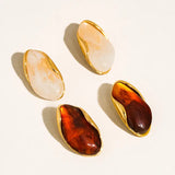 Maélie 18K Gold Non-Tarnish Resin Drop Earrings
