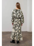 Jacquard Floral Print Sweater Skirt