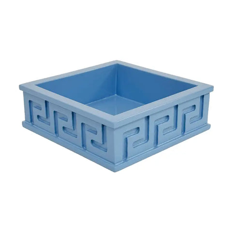 Greek Key Napkin Holder | Cornflower