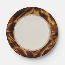 Tortoiseshell 7" Paper Party Plate