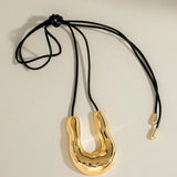 Sable 18k Gold Horseshoe Western Necklace