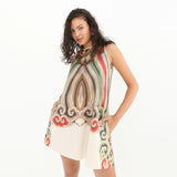 Linen Blend A-Line Mini Dress