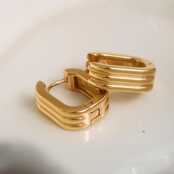 Noa Stripe Hoop Earring