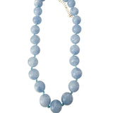 Mabry Chunky Beaded Necklace- Light Blue