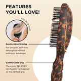 Teleties - Detangler Hair Brush For Thick Hair - Tortoise